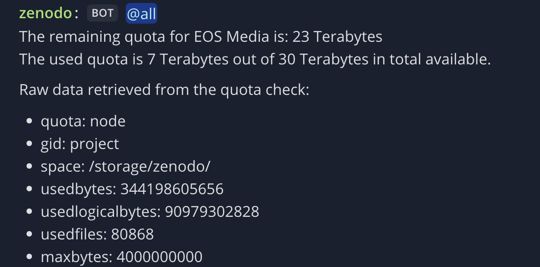 Simple alert message (some values are edited/omitted)